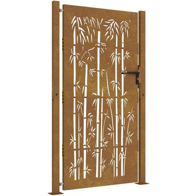 vidaXL Poort 100x200 cm bamboe-ontwerp cortenstaal vidaXL Poort 100x200 cm bamboe-ontwerp cortenstaal