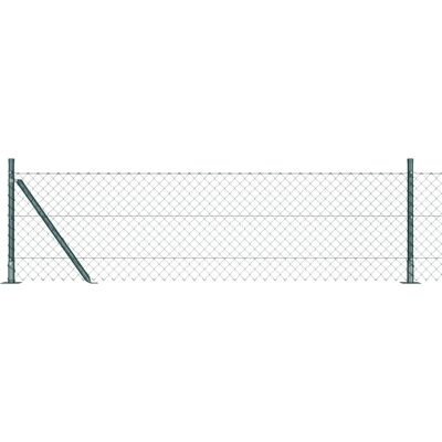 vidaXL Kettinglinkafscheiding met betonnen basis 25 x 0,4 m Groen Mesh vidaXL Kettinglinkafscheiding met betonnen basis 25 x 0,4 m Groen Mesh