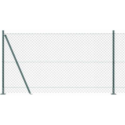 vidaXL Buitenverhoogd hekwerk met betonnen basis 25 x 1,2 m Groen Mesh vidaXL Buitenverhoogd hekwerk met betonnen basis 25 x 1,2 m Groen Mesh