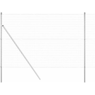 vidaXL Buiten Euro Hek Grondbevestiging 10 x 1,6 m Zilverkleurig Mesh vidaXL Buiten Euro Hek Grondbevestiging 10 x 1,6 m Zilverkleurig Mesh