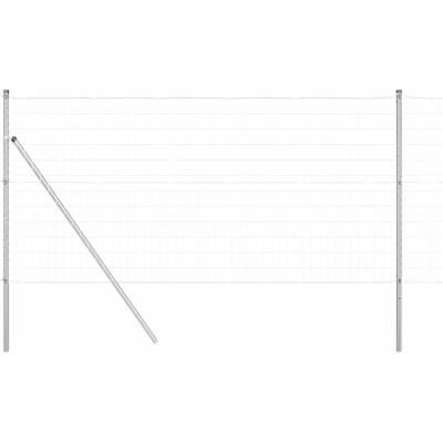 vidaXL Buiten Euro Hek Grondbevestiging 10 x 1,2 m Zilverkleurig Mesh vidaXL Buiten Euro Hek Grondbevestiging 10 x 1,2 m Zilverkleurig Mesh