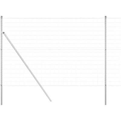vidaXL Buiten Euro Hek Grondbevestiging 10 x 1,6 m Zilverkleurig Mesh vidaXL Buiten Euro Hek Grondbevestiging 10 x 1,6 m Zilverkleurig Mesh