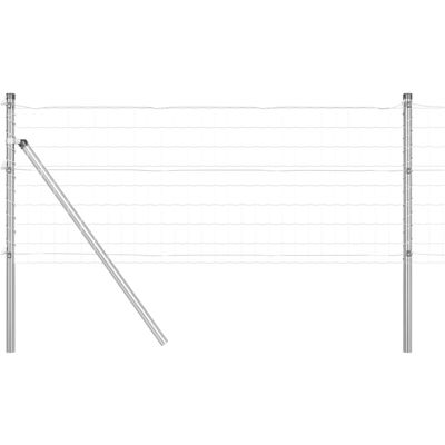 vidaXL Buiten Euro Hek Grondbevestiging 25 x 0,4 m Zilverkleurig Mesh vidaXL Buiten Euro Hek Grondbevestiging 25 x 0,4 m Zilverkleurig Mesh