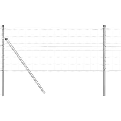 vidaXL Buiten Euro Hek Grondbevestiging 25 x 0,4 m Zilverkleurig Mesh vidaXL Buiten Euro Hek Grondbevestiging 25 x 0,4 m Zilverkleurig Mesh