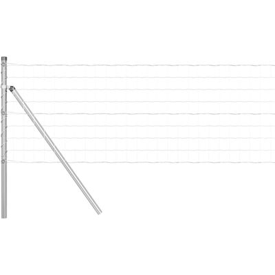 vidaXL Buiten Euro Hek Grondbevestiging 10 x 0,4 m Zilverkleurig Mesh vidaXL Buiten Euro Hek Grondbevestiging 10 x 0,4 m Zilverkleurig Mesh