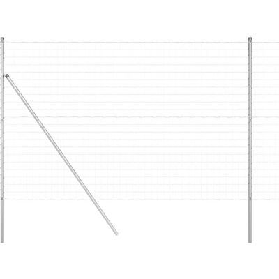 vidaXL Buiten Euro Hek Grondbevestiging 10 x 1,6 m Zilverkleurig Mesh vidaXL Buiten Euro Hek Grondbevestiging 10 x 1,6 m Zilverkleurig Mesh