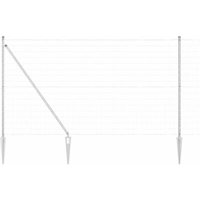 vidaXL Eurohek met Puntige Spikes 10 x 1,6 m Gegalvaniseerd staal Mesh vidaXL Eurohek met Puntige Spikes 10 x 1,6 m Gegalvaniseerd staal Mesh