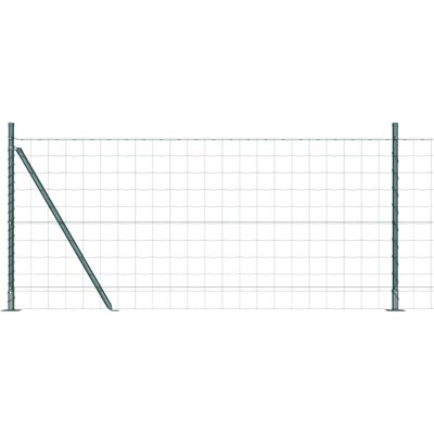 vidaXL Euro Hek met Betonnen Basis 10 x 0,8 m PVC-Coated Staal Groen vidaXL Euro Hek met Betonnen Basis 10 x 0,8 m PVC-Coated Staal Groen