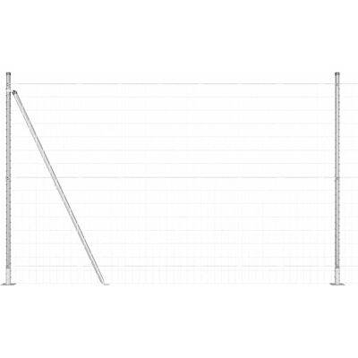 vidaXL Buiten Euro Hek met Beton Basis 10 x 1,6 m Gegalvaniseerd staal vidaXL Buiten Euro Hek met Beton Basis 10 x 1,6 m Gegalvaniseerd staal