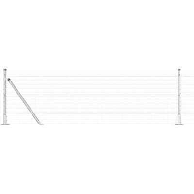 vidaXL Buiten Euro Hek met Beton Basis 25 x 0,4 m Gegalvaniseerd staal vidaXL Buiten Euro Hek met Beton Basis 25 x 0,4 m Gegalvaniseerd staal