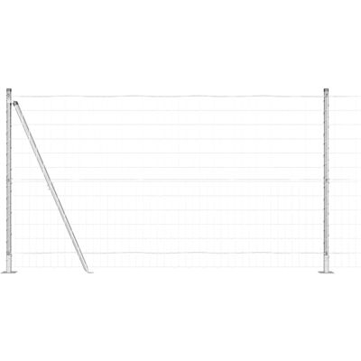 vidaXL Buiten Euro Hek met Beton Basis 25 x 1,2 m Gegalvaniseerd staal vidaXL Buiten Euro Hek met Beton Basis 25 x 1,2 m Gegalvaniseerd staal