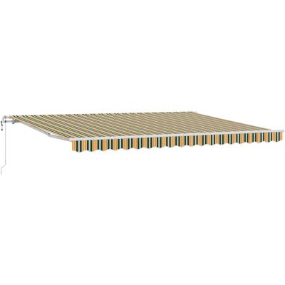 vidaXL Uitschuifbare luifel Groen en geel 450 × 300 cm vidaXL Uitschuifbare luifel Groen en geel 450 × 300 cm