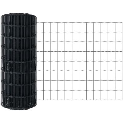 vidaXL Euro Hek Grijs 0,4 x 10 m PVC-gelaagd ijzer vidaXL Euro Hek Grijs 0,4 x 10 m PVC-gelaagd ijzer