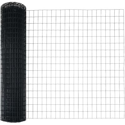 vidaXL Euro Hek Grijs 1 x 25 m PVC-gelaagd ijzer vidaXL Euro Hek Grijs 1 x 25 m PVC-gelaagd ijzer