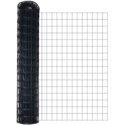 vidaXL Euro Hek Grijs 1,4 x 10 m PVC-gelaagd ijzer vidaXL Euro Hek Grijs 1,4 x 10 m PVC-gelaagd ijzer
