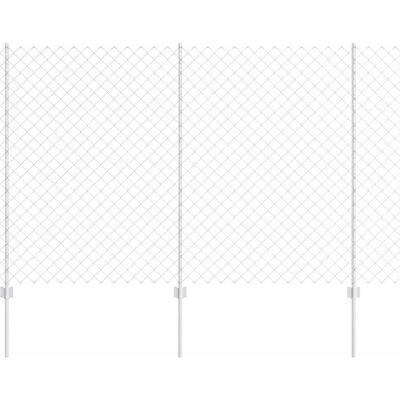 vidaXL Kettinglink hek met paal 10 x 1,6 m Gegalvaniseerd staal Mesh vidaXL Kettinglink hek met paal 10 x 1,6 m Gegalvaniseerd staal Mesh