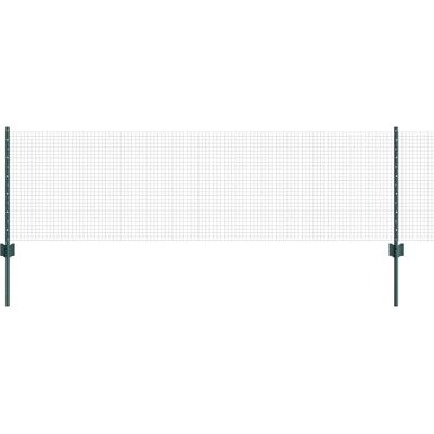 vidaXL Gelast Draadhek met Palen 0,6 x 25 m Staal en PVC Groen Mesh vidaXL Gelast Draadhek met Palen 0,6 x 25 m Staal en PVC Groen Mesh