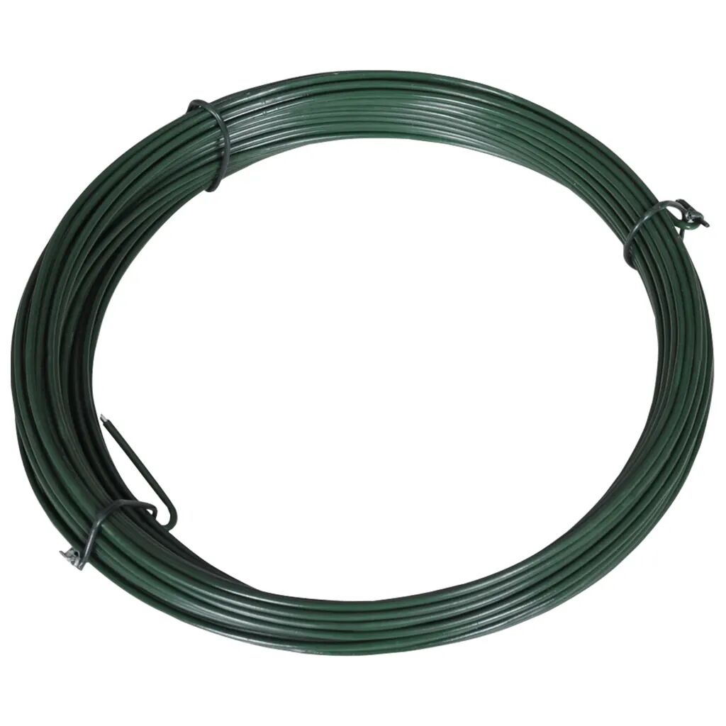 vidaXL Hekbinddraad 25 m 1,4/2 mm staal groen