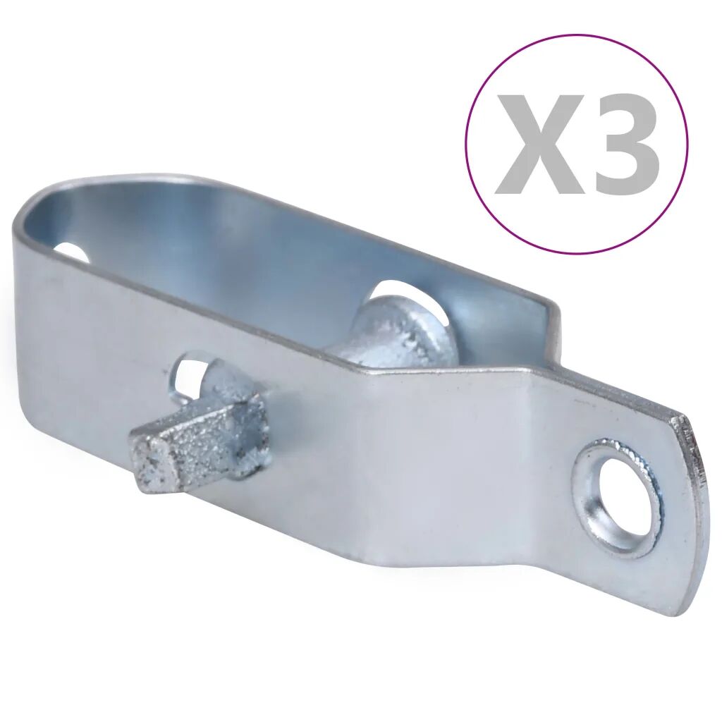 vidaXL Draadspanners 3 st 90 mm staal zilverkleurig
