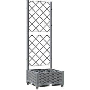 vidaXL Plantenbak met latwerk 40x40x121,5 cm polypropeen vidaXL Plantenbak met latwerk 40x40x121,5 cm polypropeen