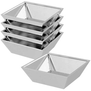 vidaXL Tuin Plantpot 5 pcs Zilver 50 x 50 x 15 cm Roestvrij staal vidaXL Tuin Plantpot 5 pcs Zilver 50 x 50 x 15 cm Roestvrij staal