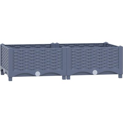 vidaXL Plantenbak verhoogd 80x40x23 cm polypropyleen vidaXL Plantenbak verhoogd 80x40x23 cm polypropyleen