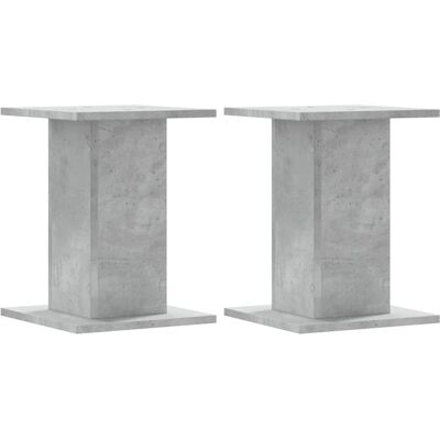 vidaXL Plantenstandaards 2 st 30x30x40 cm bewerkt hout betongrijs vidaXL Plantenstandaards 2 st 30x30x40 cm bewerkt hout betongrijs