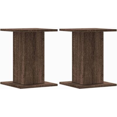 vidaXL Plantenstandaards 2 st 30x30x40 cm bewerkt hout bruin eiken vidaXL Plantenstandaards 2 st 30x30x40 cm bewerkt hout bruin eiken