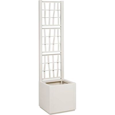 vidaXL Tuinplanter met Trellis Wit 36 x 36 x 140 cm PP vidaXL Tuinplanter met Trellis Wit 36 x 36 x 140 cm PP