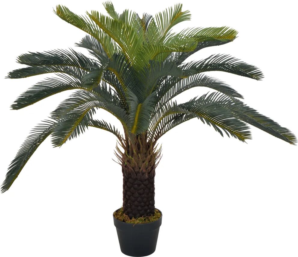 vidaXL Kunstplant met pot cycaspalm 90 cm groen