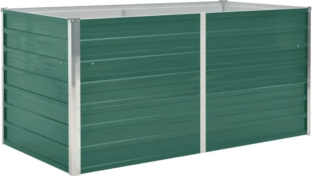 vidaXL Plantenbak verhoogd 160x80x77 cm gegalvaniseerd staal groen