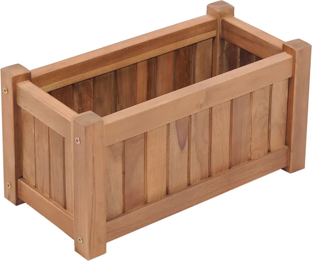 vidaXL Plantenbak verhoogd 50x25x25 cm massief teakhout