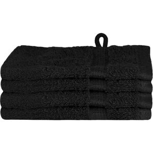 vidaXL Gastendoek SOLUND 4 pcs Zwart 15 x 21 cm 550 gsm vidaXL Gastendoek SOLUND 4 pcs Zwart 15 x 21 cm 550 gsm