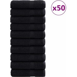 vidaXL Gastendoek SOLUND 50 pcs Zwart 50 x 100 cm 550 gsm vidaXL Gastendoek SOLUND 50 pcs Zwart 50 x 100 cm 550 gsm