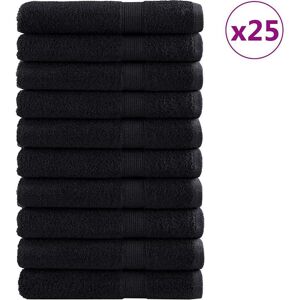 vidaXL Gastendoek SOLUND 25 pcs Zwart 100 x 200 cm 550 gsm vidaXL Gastendoek SOLUND 25 pcs Zwart 100 x 200 cm 550 gsm