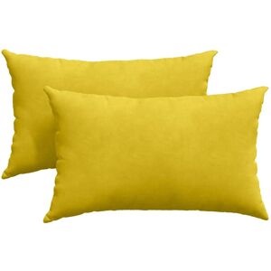 vidaXL Zitkussens 2 pcs Geel 50 x 30 cm Corduroy stof vidaXL Zitkussens 2 pcs Geel 50 x 30 cm Corduroy stof