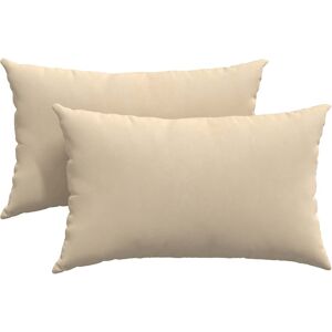 vidaXL Zitkussens 2 pcs Crème 50 x 30 cm Stof vidaXL Zitkussens 2 pcs Crème 50 x 30 cm Stof
