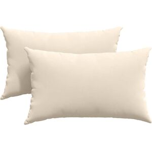 vidaXL Zitkussens 2 pcs Beige 50 x 30 cm Stof vidaXL Zitkussens 2 pcs Beige 50 x 30 cm Stof