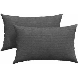 vidaXL Zitkussens 2 pcs Donkergrijs 50 x 30 cm Corduroy stof vidaXL Zitkussens 2 pcs Donkergrijs 50 x 30 cm Corduroy stof