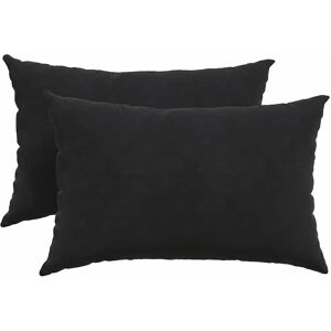 vidaXL Zitkussens 2 pcs Zwart 60 x 40 cm Corduroy stof vidaXL Zitkussens 2 pcs Zwart 60 x 40 cm Corduroy stof