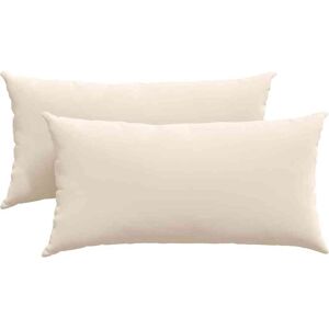 vidaXL Zitkussens 2 pcs Beige 80 x 40 cm Stof vidaXL Zitkussens 2 pcs Beige 80 x 40 cm Stof