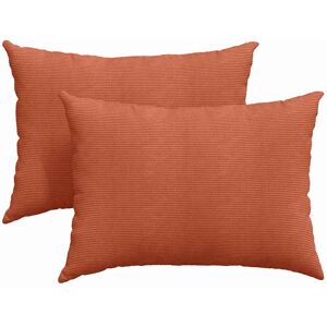 vidaXL Zitkussens 2 pcs Rood Oranje 70 x 50 cm Corduroy stof vidaXL Zitkussens 2 pcs Rood Oranje 70 x 50 cm Corduroy stof