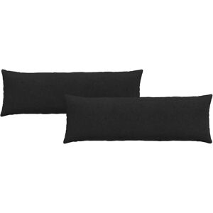 vidaXL Zitkussens 2 pcs Zwart 120 x 40 cm Stof vidaXL Zitkussens 2 pcs Zwart 120 x 40 cm Stof