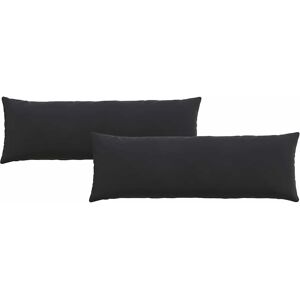 vidaXL Zitkussens 2 pcs Zwart 120 x 40 cm Corduroy stof vidaXL Zitkussens 2 pcs Zwart 120 x 40 cm Corduroy stof