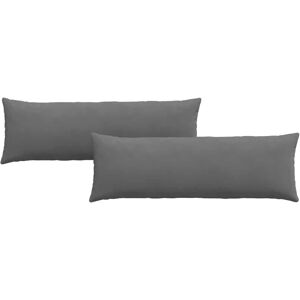 vidaXL Zitkussens 2 pcs Donkergrijs 120 x 40 cm Stof vidaXL Zitkussens 2 pcs Donkergrijs 120 x 40 cm Stof