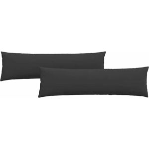 vidaXL Zitkussens 2 pcs Zwart 145 x 40 cm Stof vidaXL Zitkussens 2 pcs Zwart 145 x 40 cm Stof