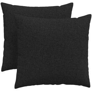 vidaXL Zitkussens 2 pcs Zwart 45 x 45 cm Stof vidaXL Zitkussens 2 pcs Zwart 45 x 45 cm Stof