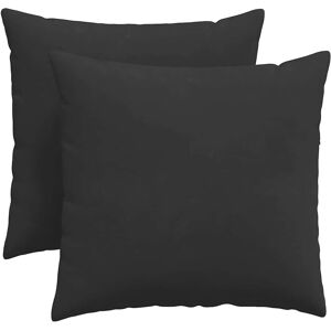 vidaXL Zitkussens 2 pcs Zwart 45 x 45 cm Stof vidaXL Zitkussens 2 pcs Zwart 45 x 45 cm Stof