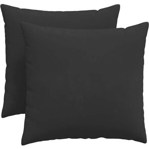 vidaXL Zitkussens 2 pcs Zwart 50 x 50 cm Stof vidaXL Zitkussens 2 pcs Zwart 50 x 50 cm Stof