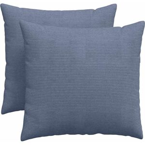 vidaXL Zitkussens 2 pcs Blauw 50 x 50 cm Corduroy stof vidaXL Zitkussens 2 pcs Blauw 50 x 50 cm Corduroy stof